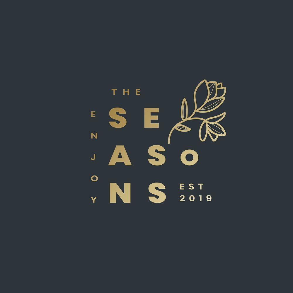 Enjoy the seasons logo design vector