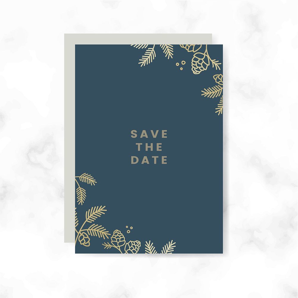 Save the date card vector