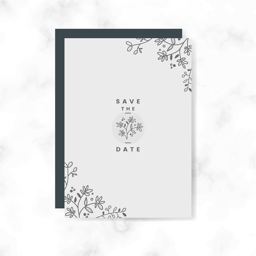 Save the date card vector