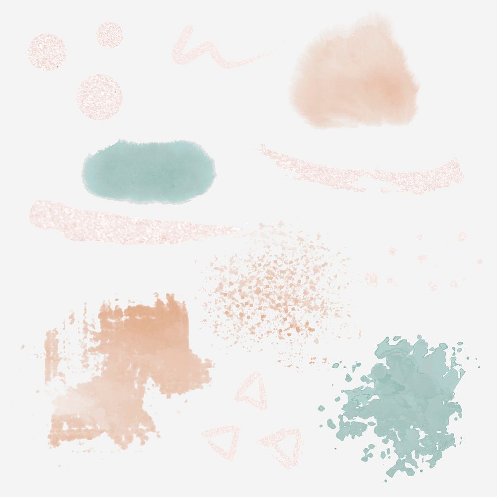Paint splatter design elements set vector