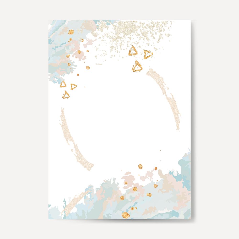 Pastel paint pour card vector