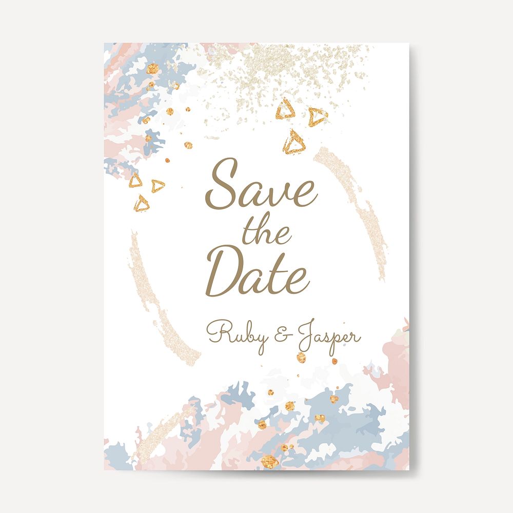 Save the date wedding invitation vector