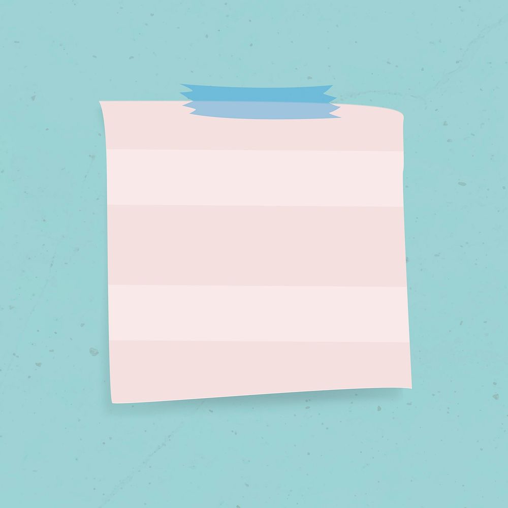 Pink reminder note sticker vector