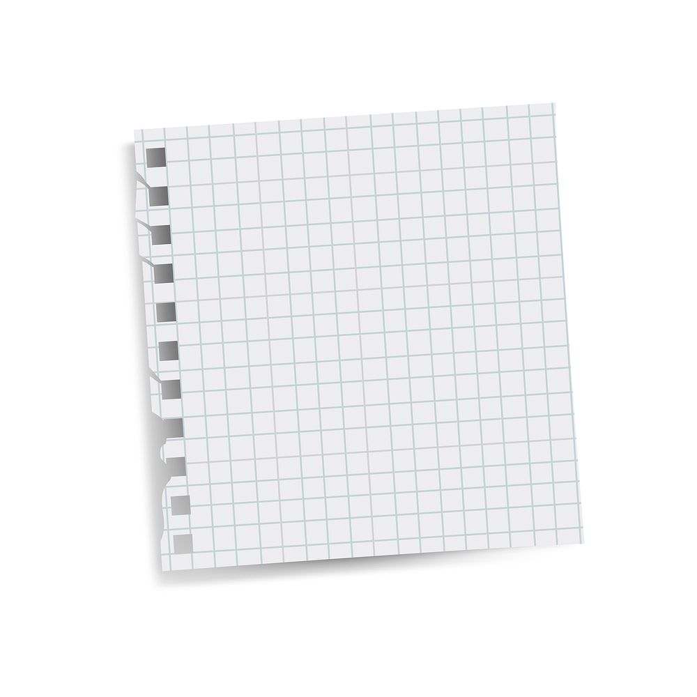 Blank square grid reminder paper note vector