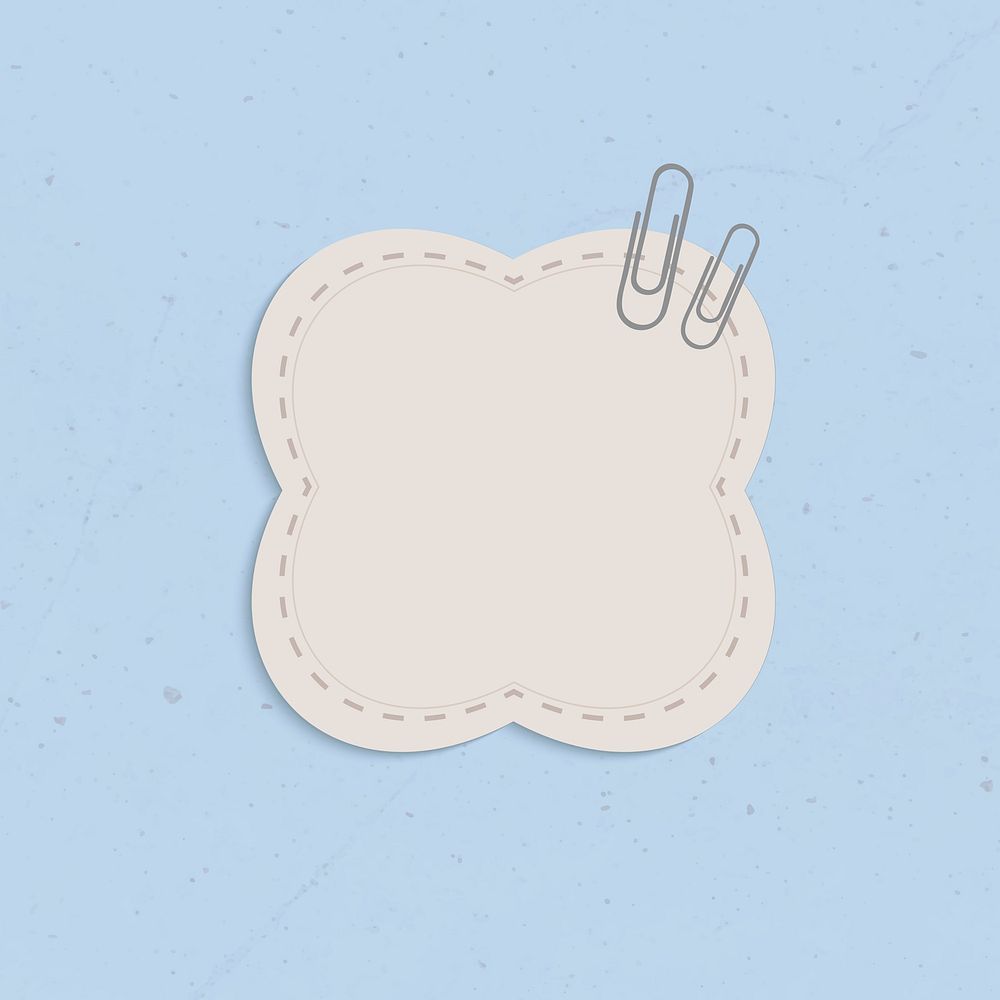 Gray bubble shaped reminder note sticker vector