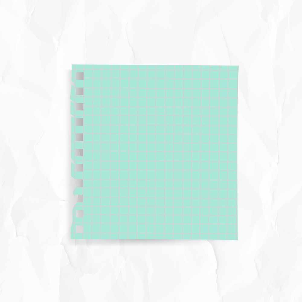 Mint green reminder note sticker vector