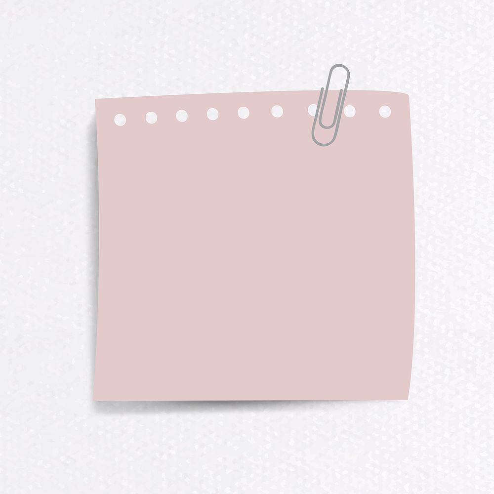 Blank notepaper set with clip on textured paper background vector