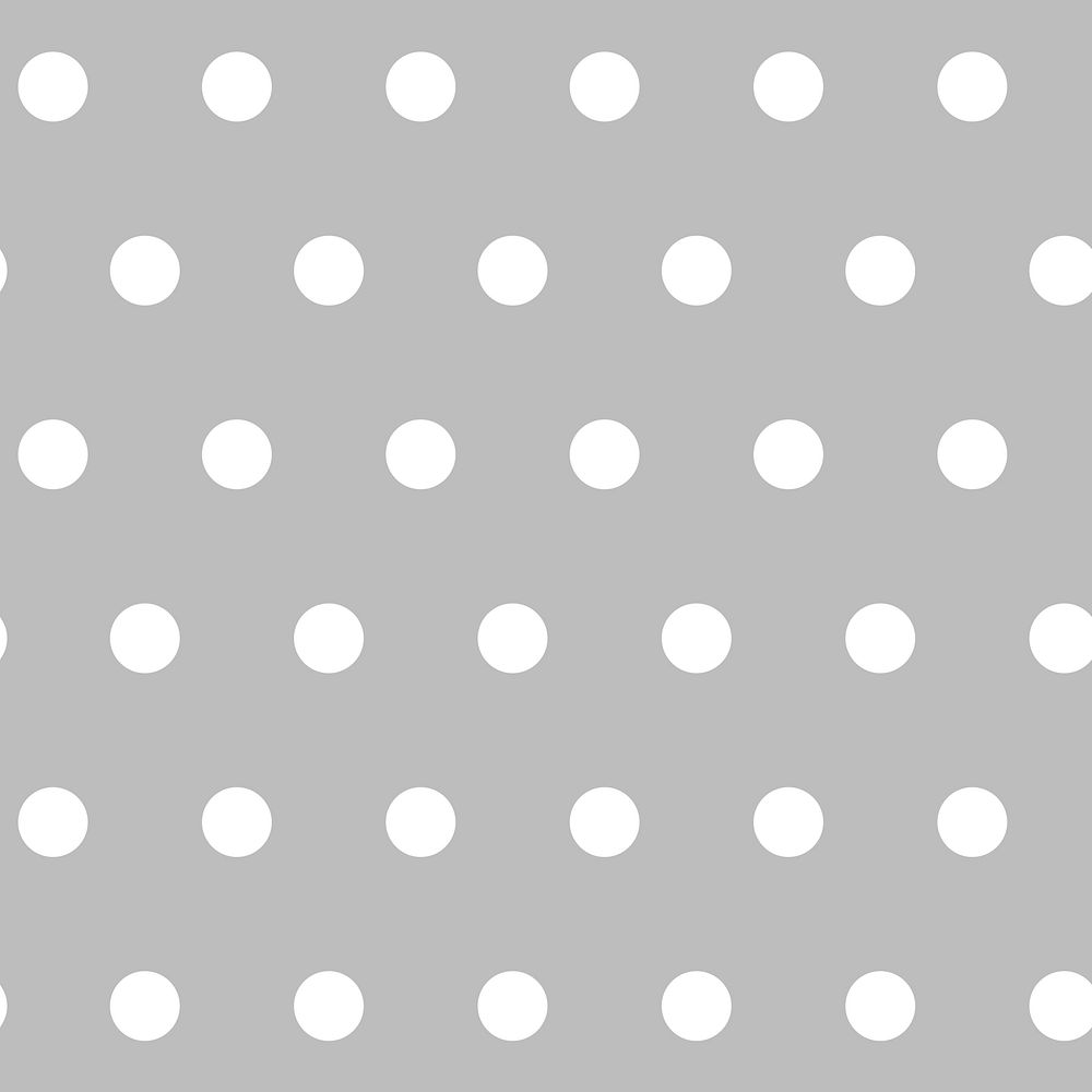 Gray and white seamless polka dot pattern vector
