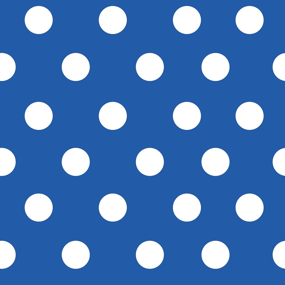 Blue and white seamless polka dot pattern vector