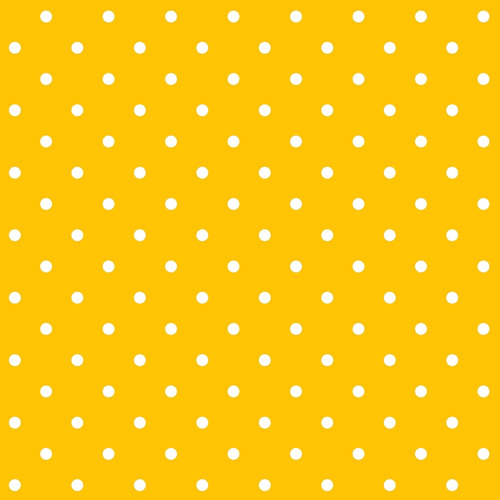 Yellow seamless polka dot pattern vector