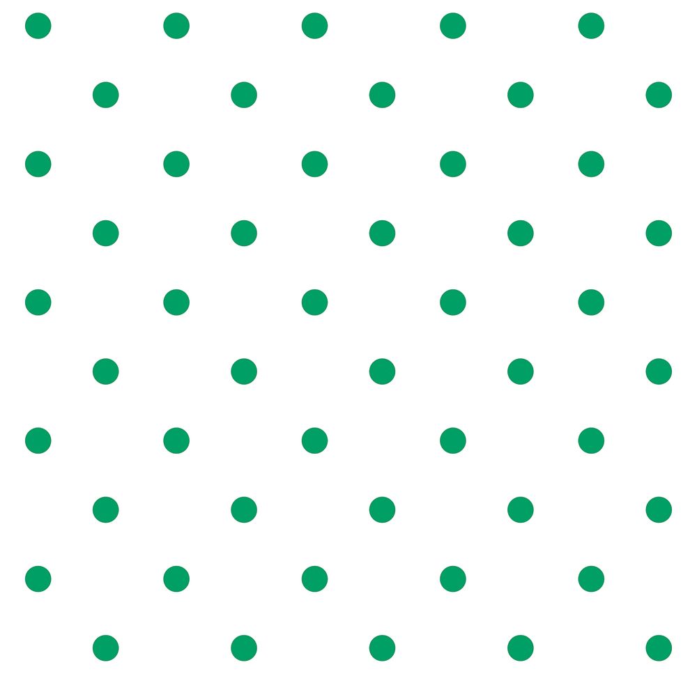 Green and white seamless polka dot pattern vector