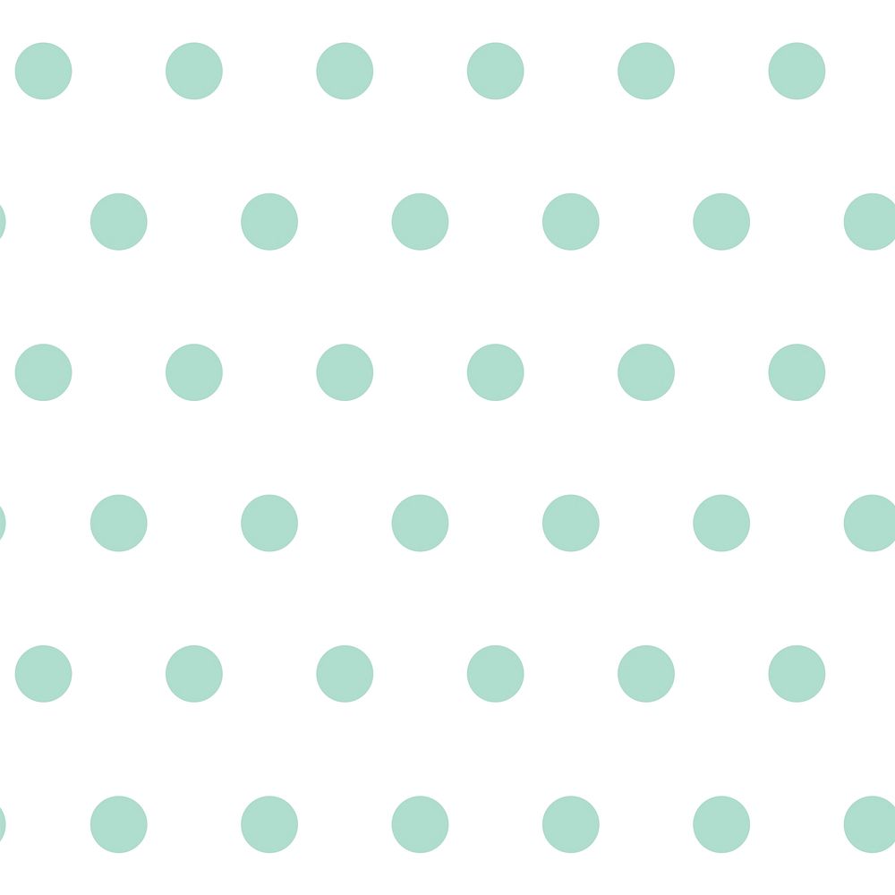 Mint green and white seamless polka dot pattern vector