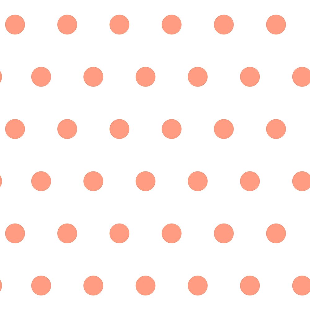 Pastel orange seamless polka dot pattern vector