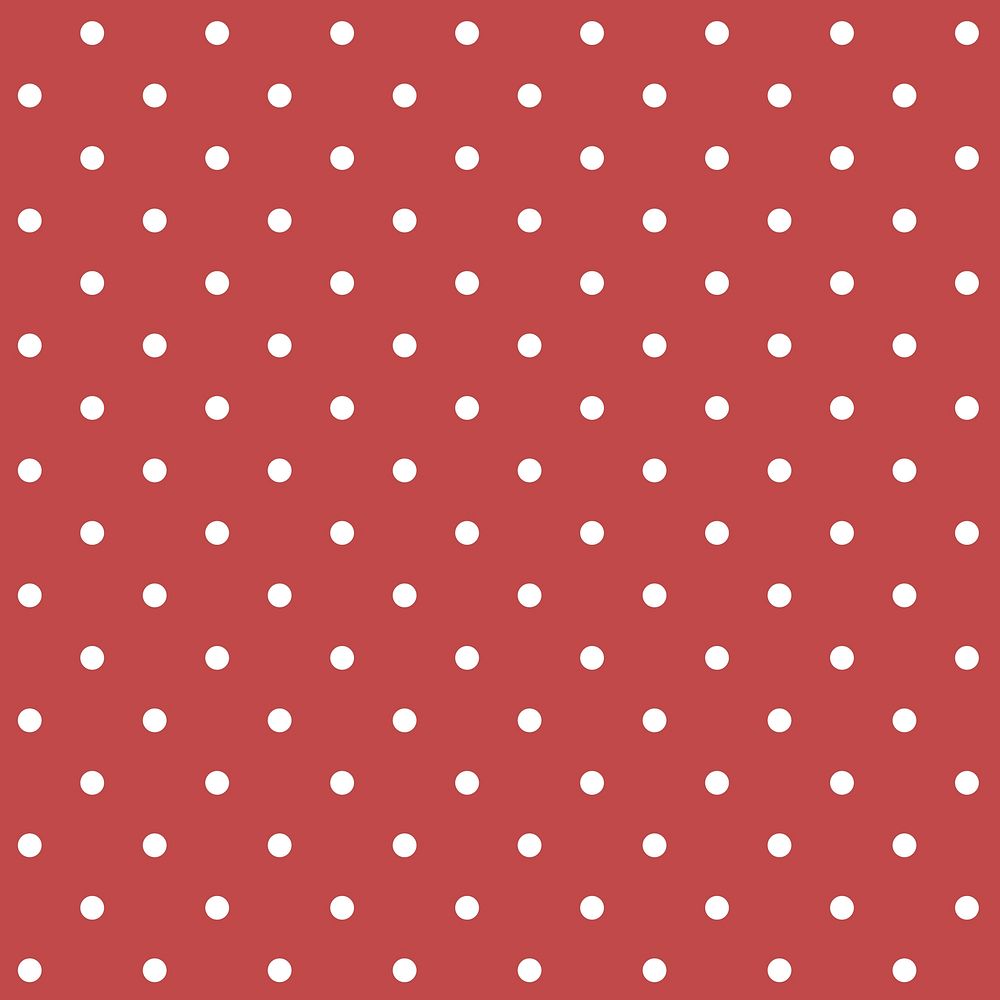 Red and white seamless polka dot pattern vector