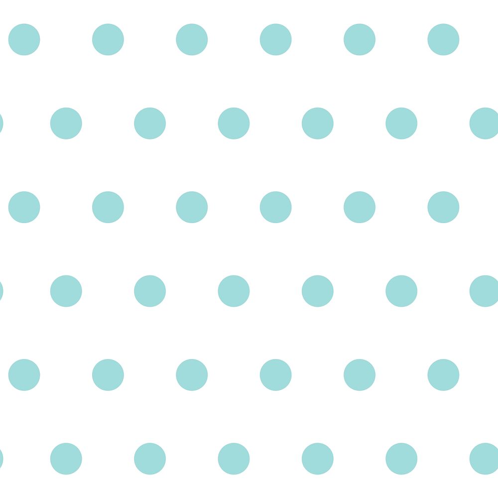 Turquoise and white seamless polka dot pattern vector