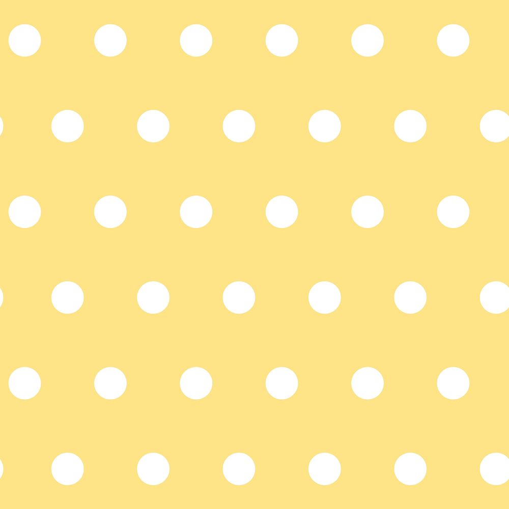 Yellow and white seamless polka dot pattern vector
