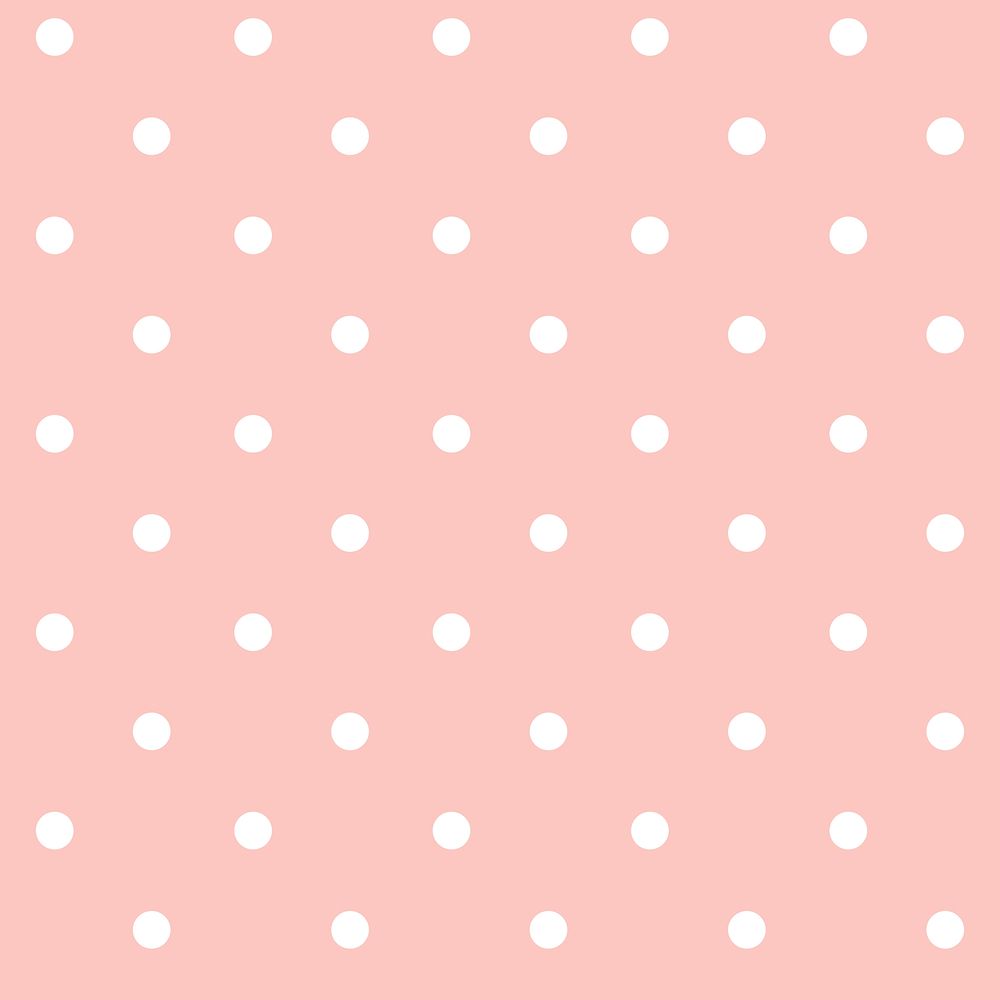 Pastel pink and white seamless polka dot pattern vector
