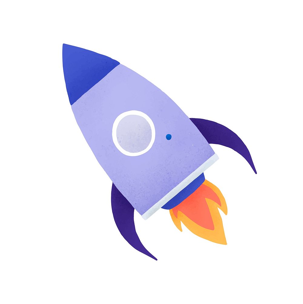 Rocket social media icon vector