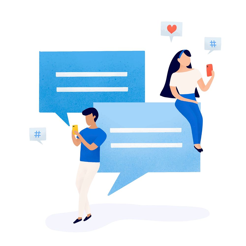 Users with speech bubbles vector