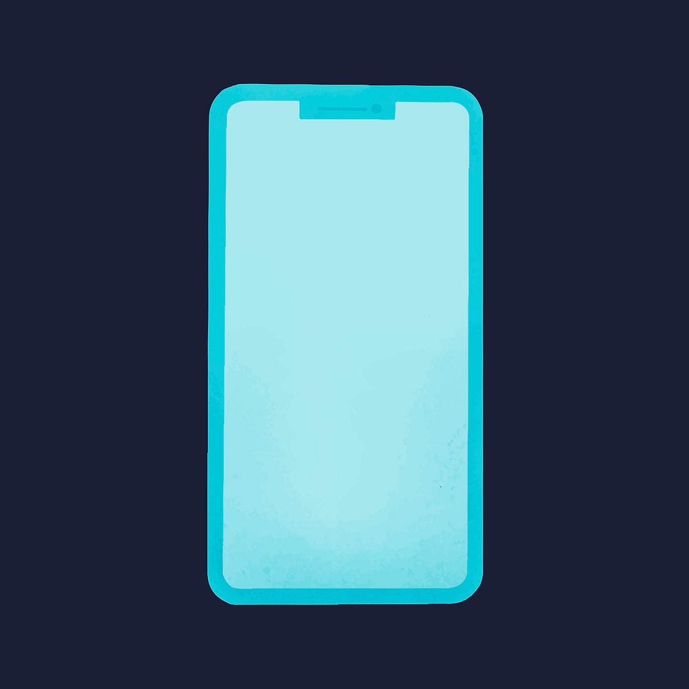 Mobile phone social media icon vector