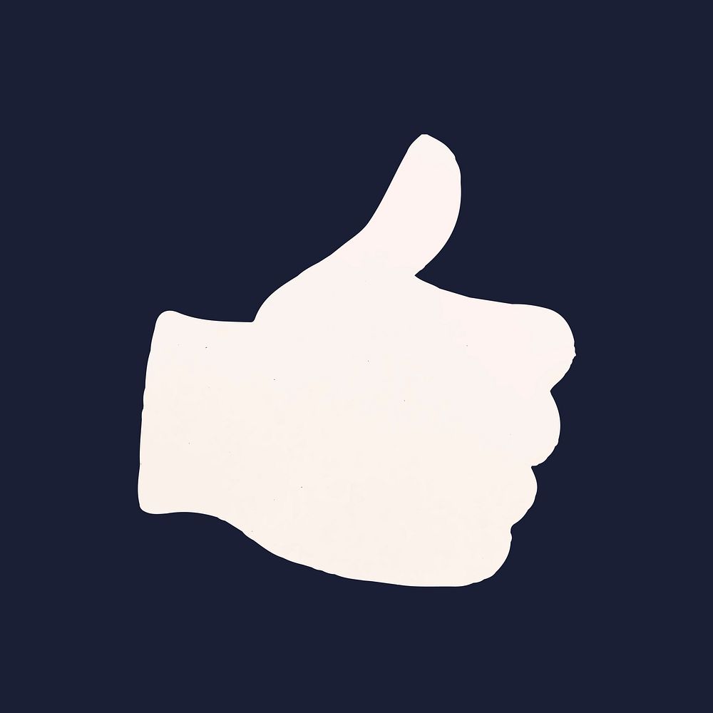 Thumbs up social media icon vector