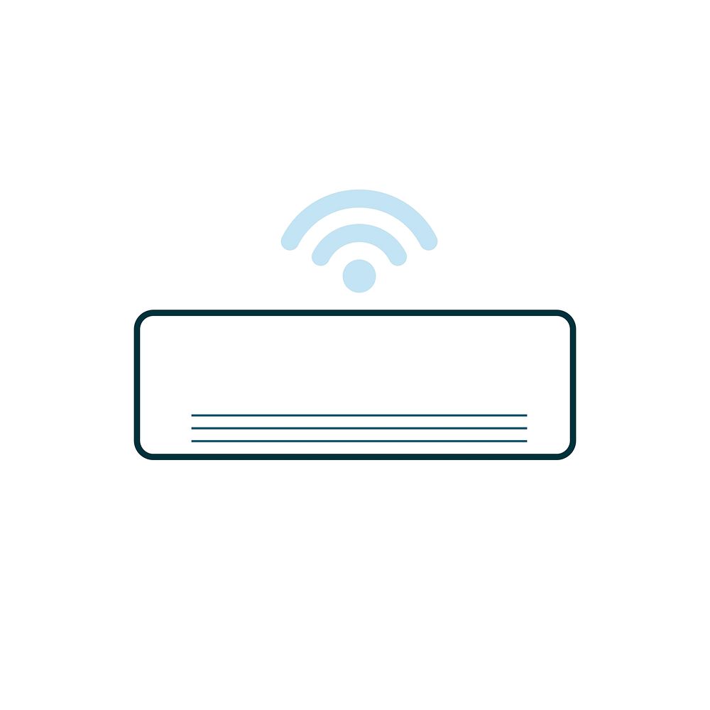 Wireless cooling and heating icon vector