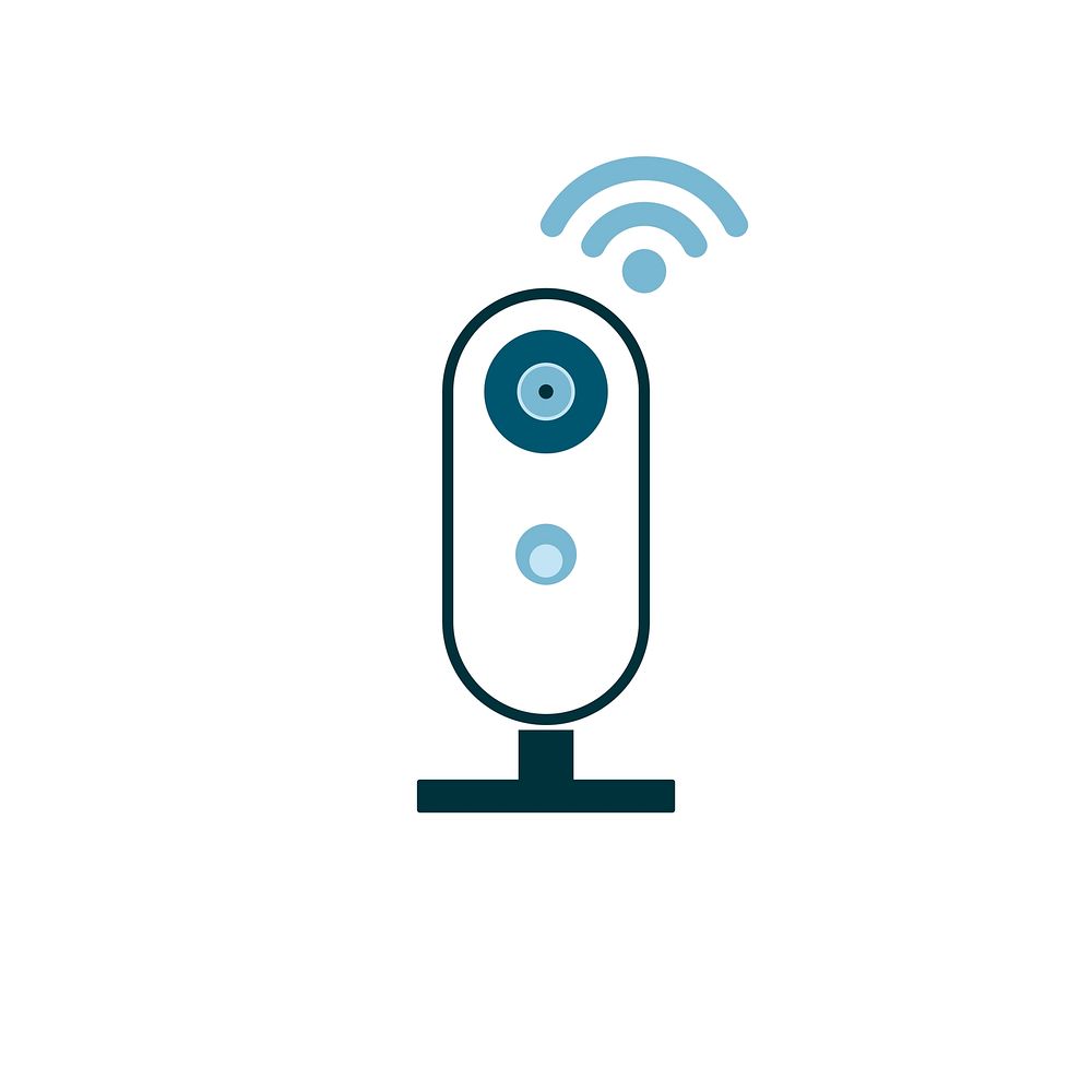 CCTV control in a smart home icon vector