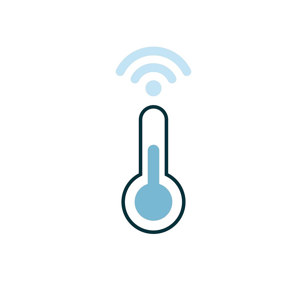 Thermometer for a smart home icon vector