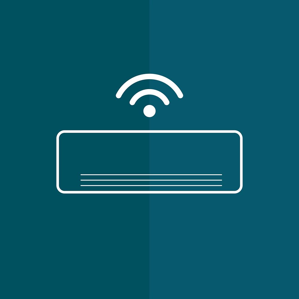 Wireless cooling and heating icon vector