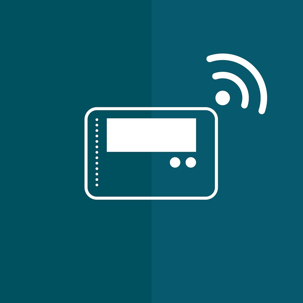 Temperature control in a smart home icon vector