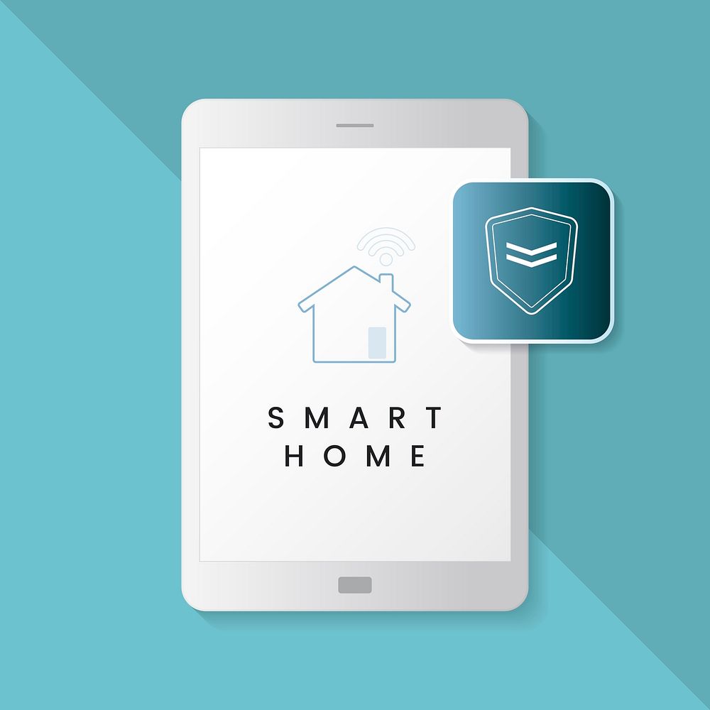 Smart home protection infographic vector