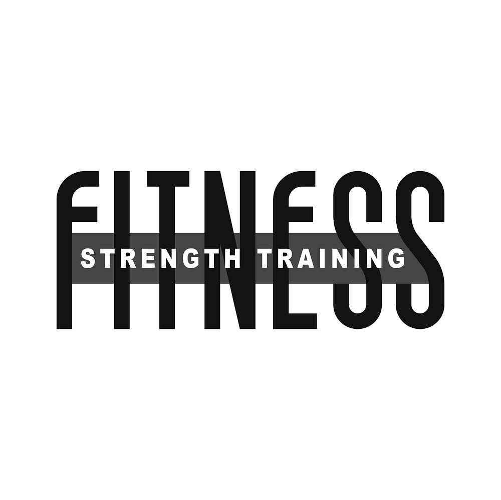 Fitness strength training logo vector