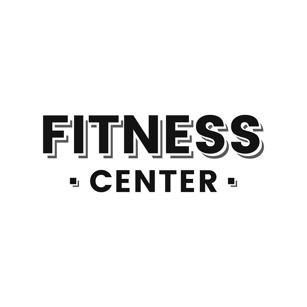 Fitness center logo badge vector