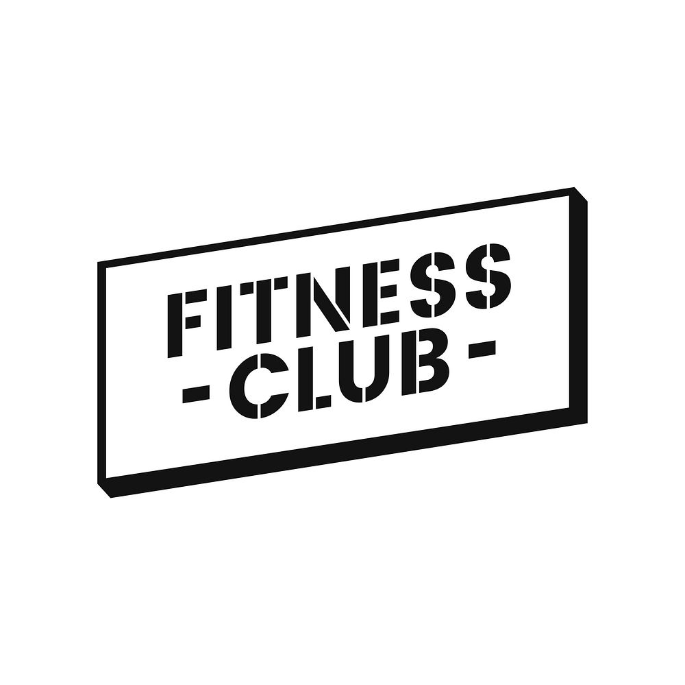 Fitness club logo badge vector
