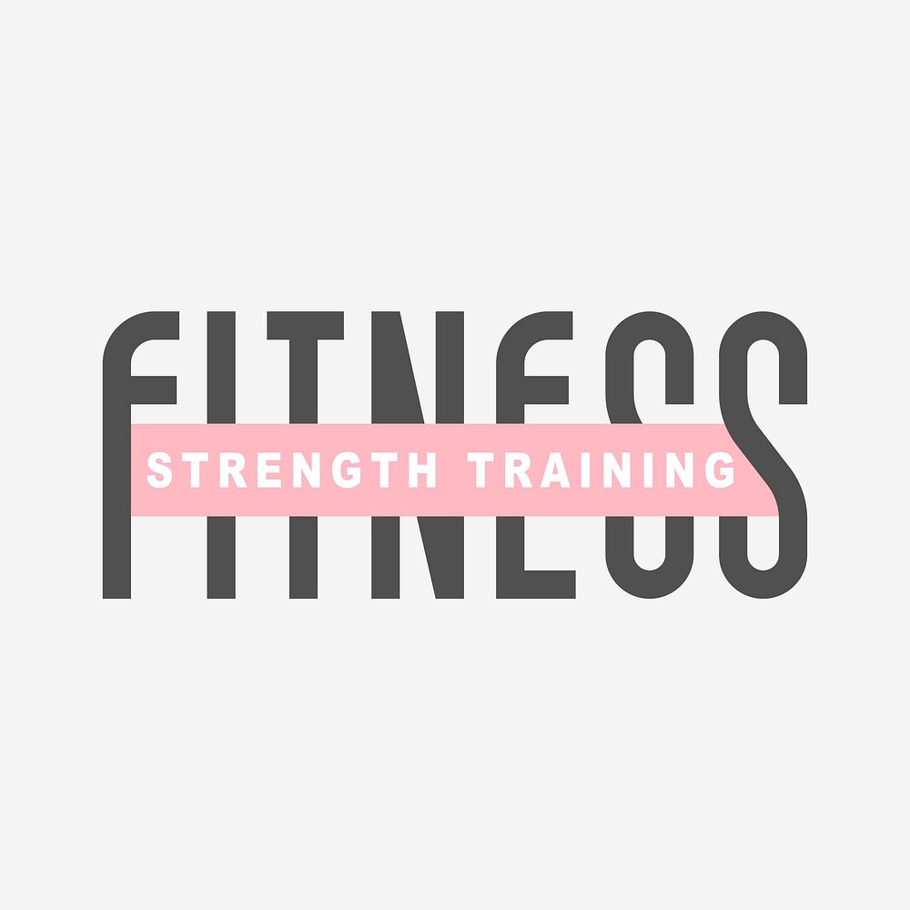 Fitness strength training logo vector