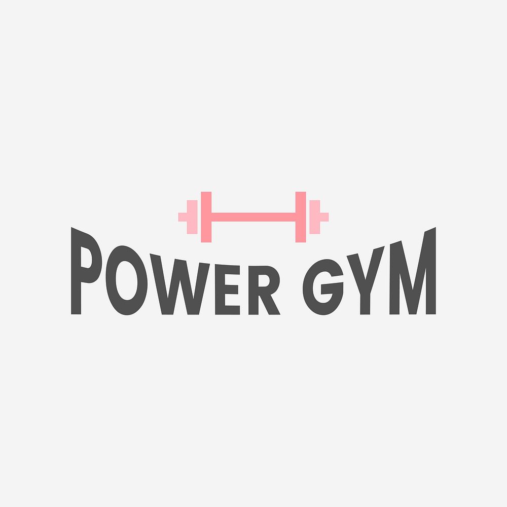 Power gym logo badge vector