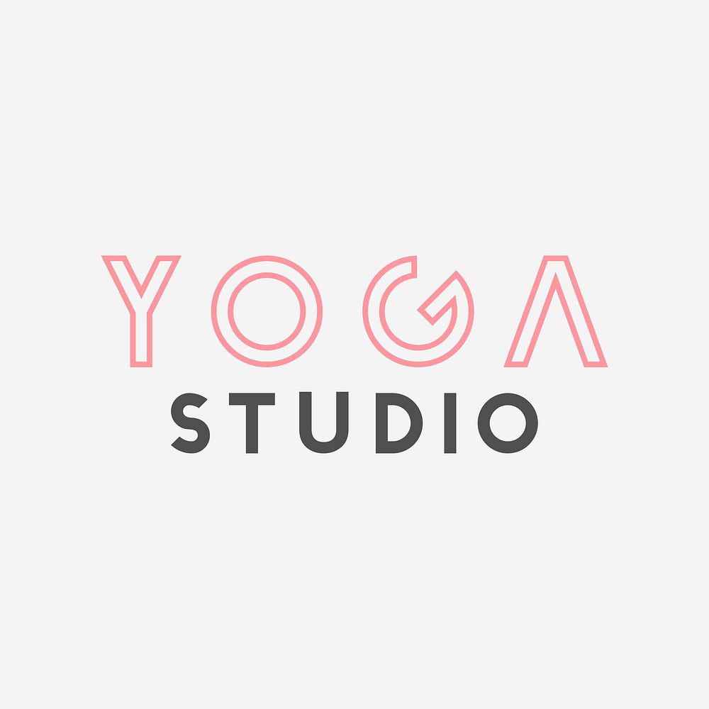 Yoga studio logo badge vector