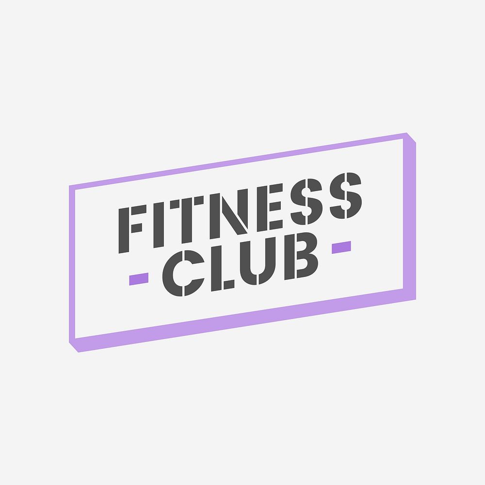 Fitness club logo badge vector