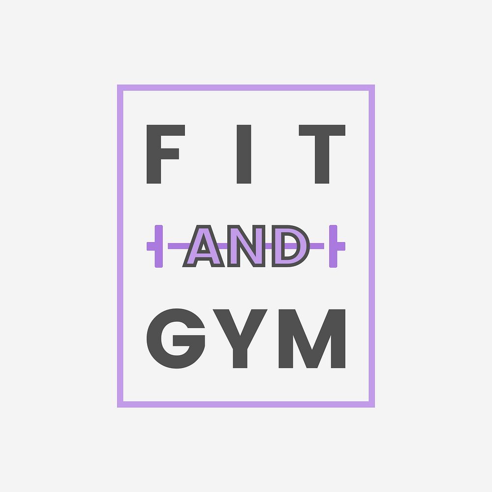 Fit and gym logo vector