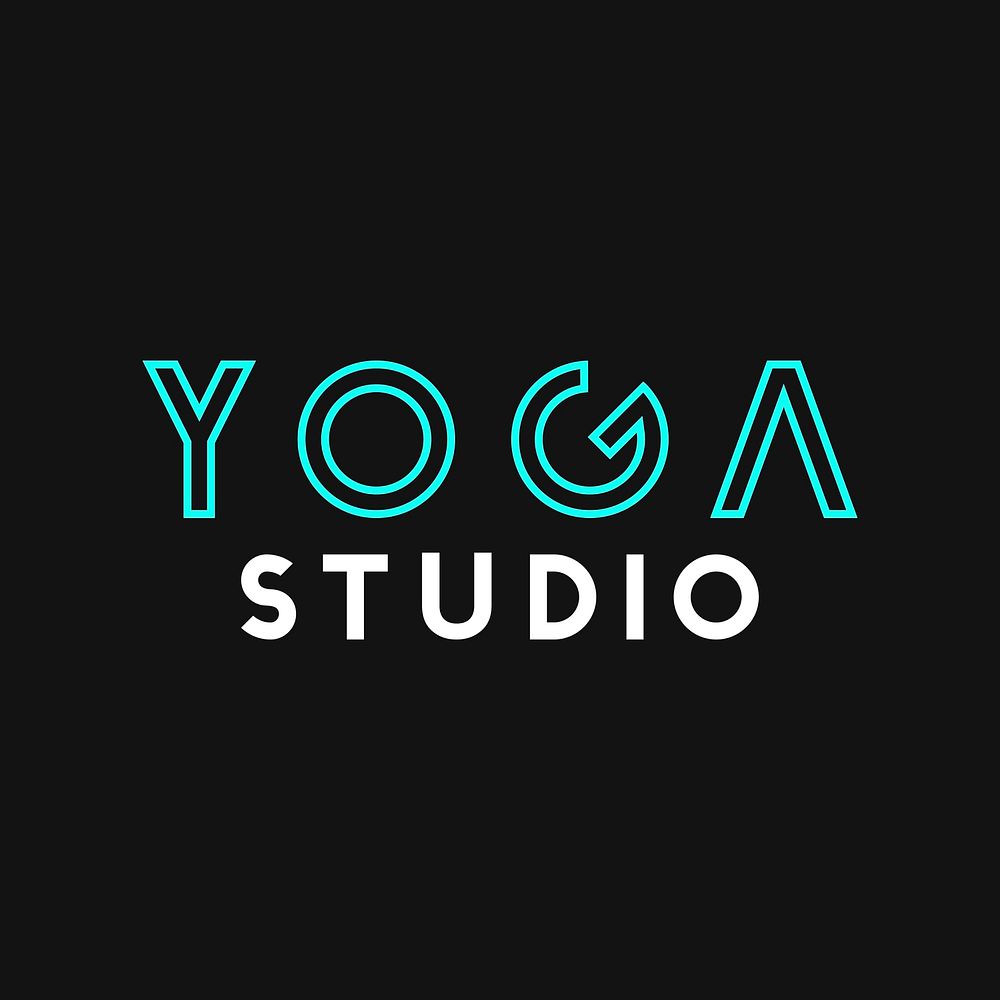Yoga studio logo badge vector