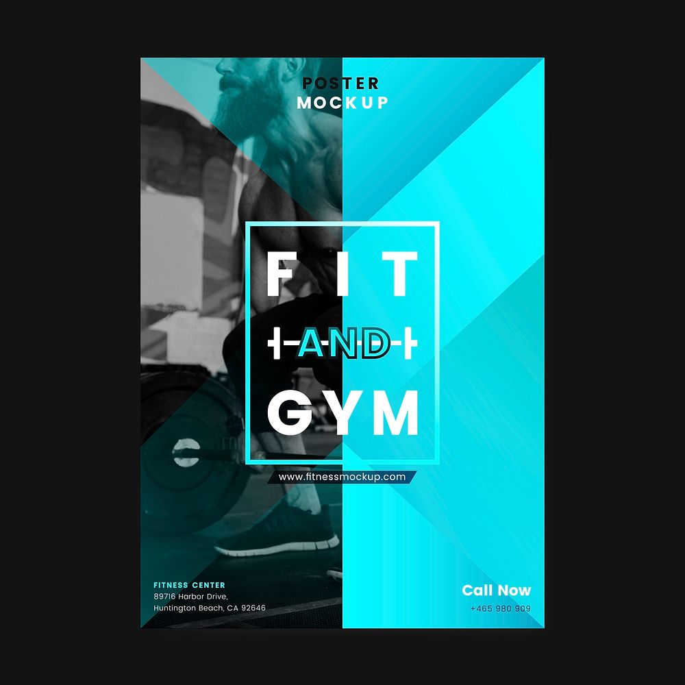 Fit and gym promotional poster