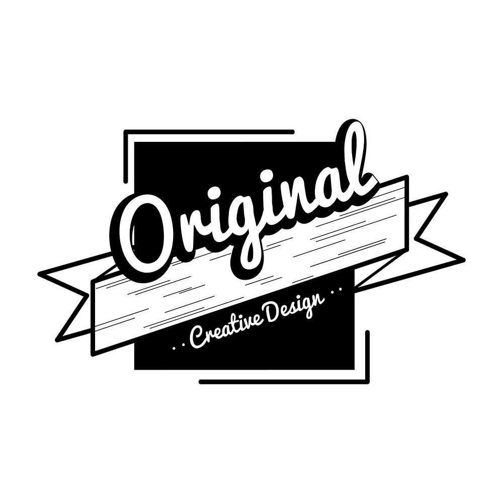 Original creative design badge vector