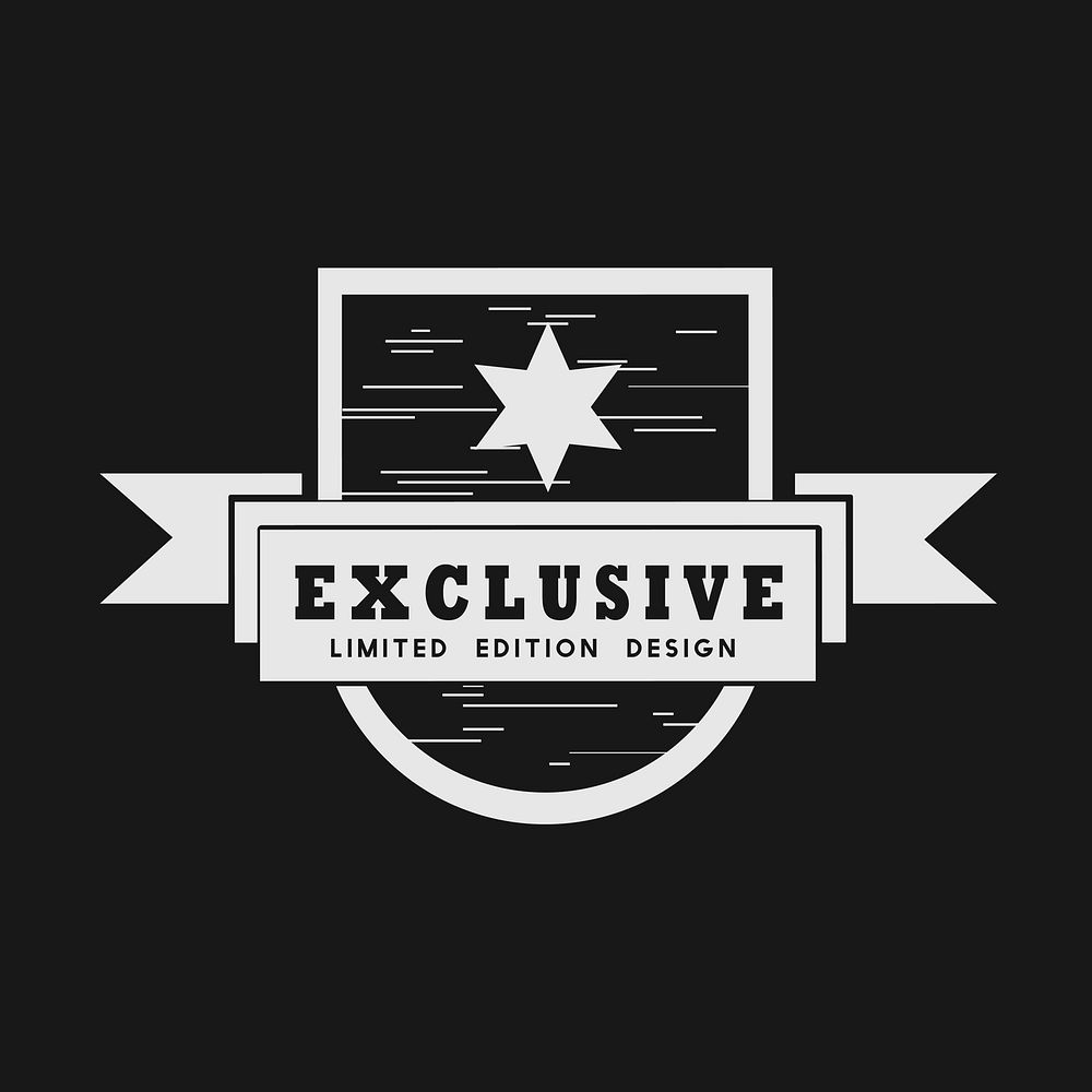 Exclusive limited edition badge vector