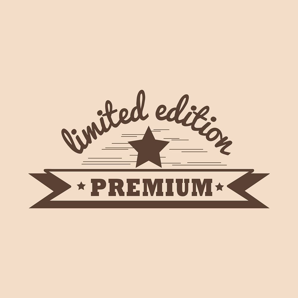 Premium limited edition badge vector