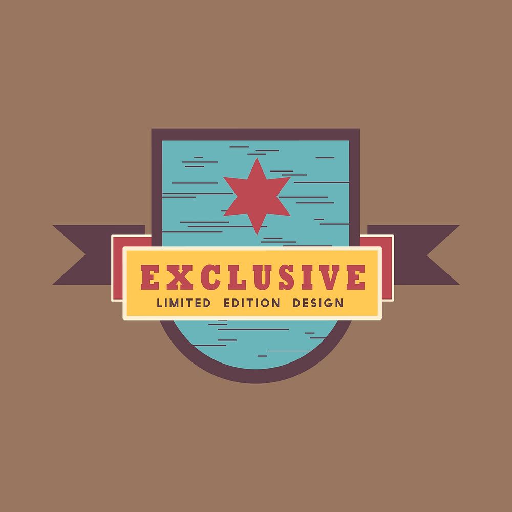 Exclusive limited edition badge vector