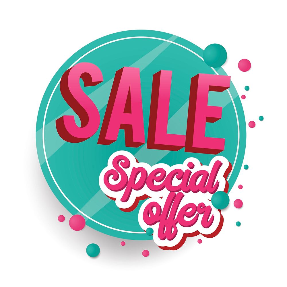 Colorful special offer sale promotion badges vector