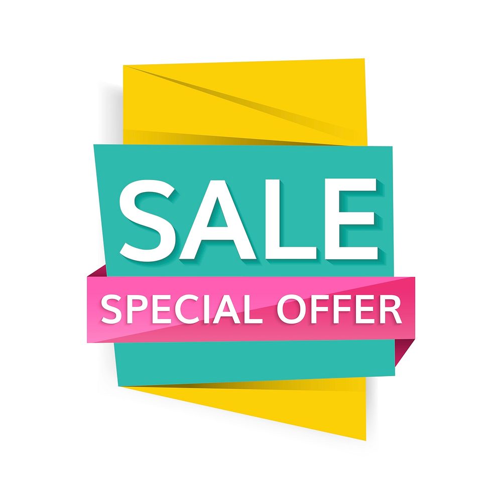 Colorful special offer sale promotion badges vector