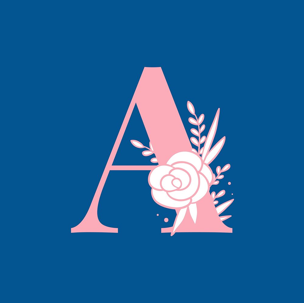 Botanical capital letter A vector | Premium Vector - rawpixel