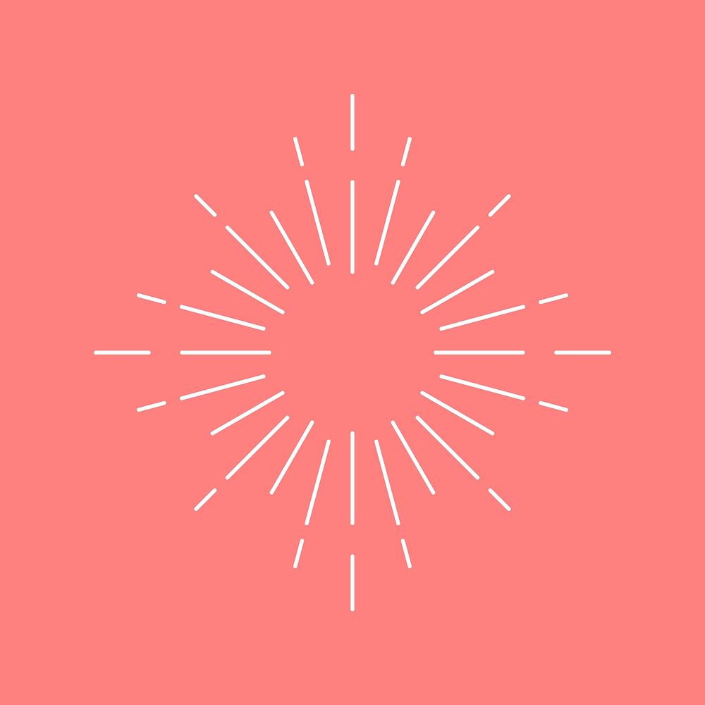 Sunburst design on pink vector