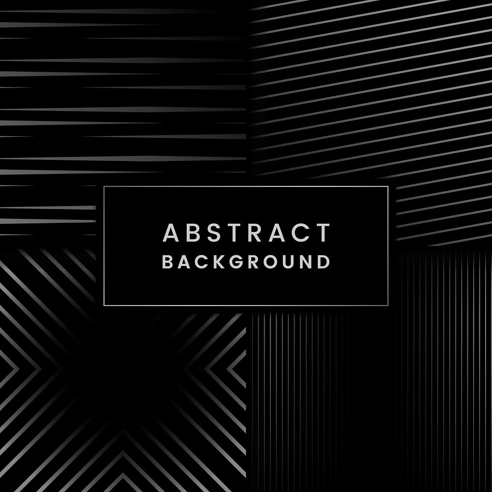 Black and gray abstract background vector set